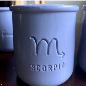 ♏️ La Fermiere Zodiac SCORPIO Glazed Terra Cotta Mini Cup Pot